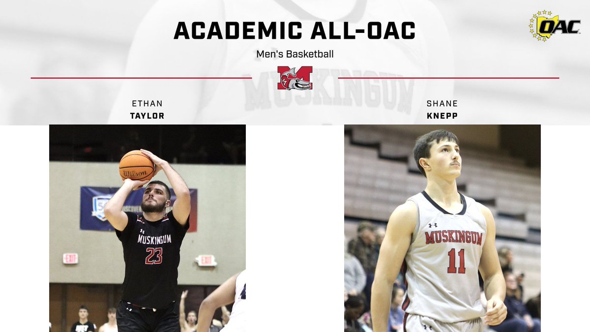The Ohio Athletic Conference has named two Muskingum Men's Basketball student-athletes to the academic All-OAC Honor Roll! #DefendTheM