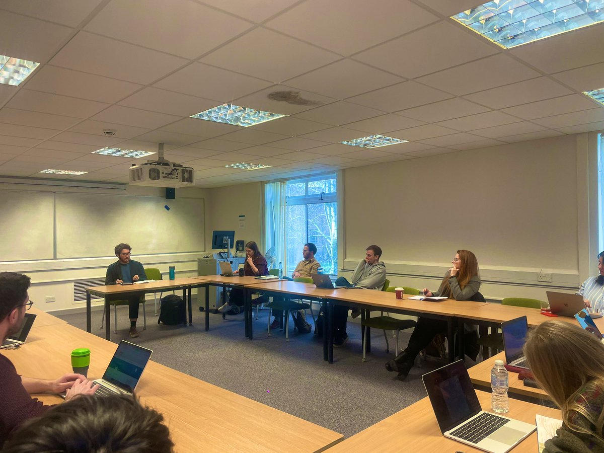 Our very own @Kierannud, PhD student at York, presenting at the York Political Theory workshop today: on Foundational and Contestatory Personhood.