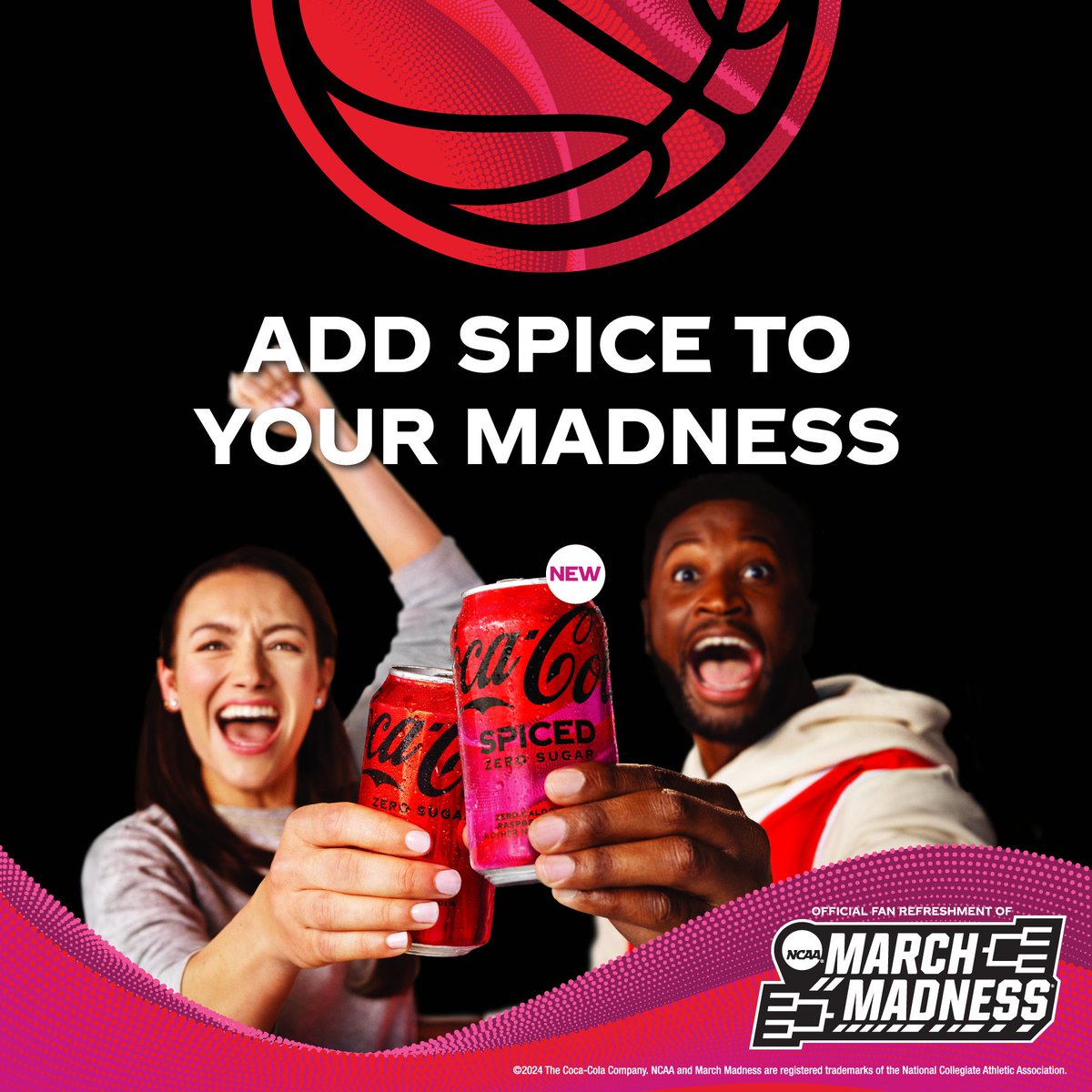 Spice up your bracket with new Coca-Cola Spiced! Coca-Cola Zero Sugar is the Official Fan Refreshment of March Madness #MarchMadness #CocaCola #CocaColaSpiced