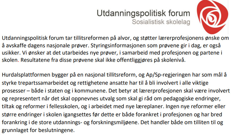 gunnarooo's tweet photo. Stolt av å være delaktig i disse vedtakene i @Arbeiderpartiet v @Ap_utdanning  - en gradvis endring fra en skole utmattet av NPM og detaljert overstyring, til å stole på Norges dyktige lærere i @utdanningsf @SLforbund. Inspirert av professorene @irg1s @TTrippestad https://t.co/tvReC7ZeN2