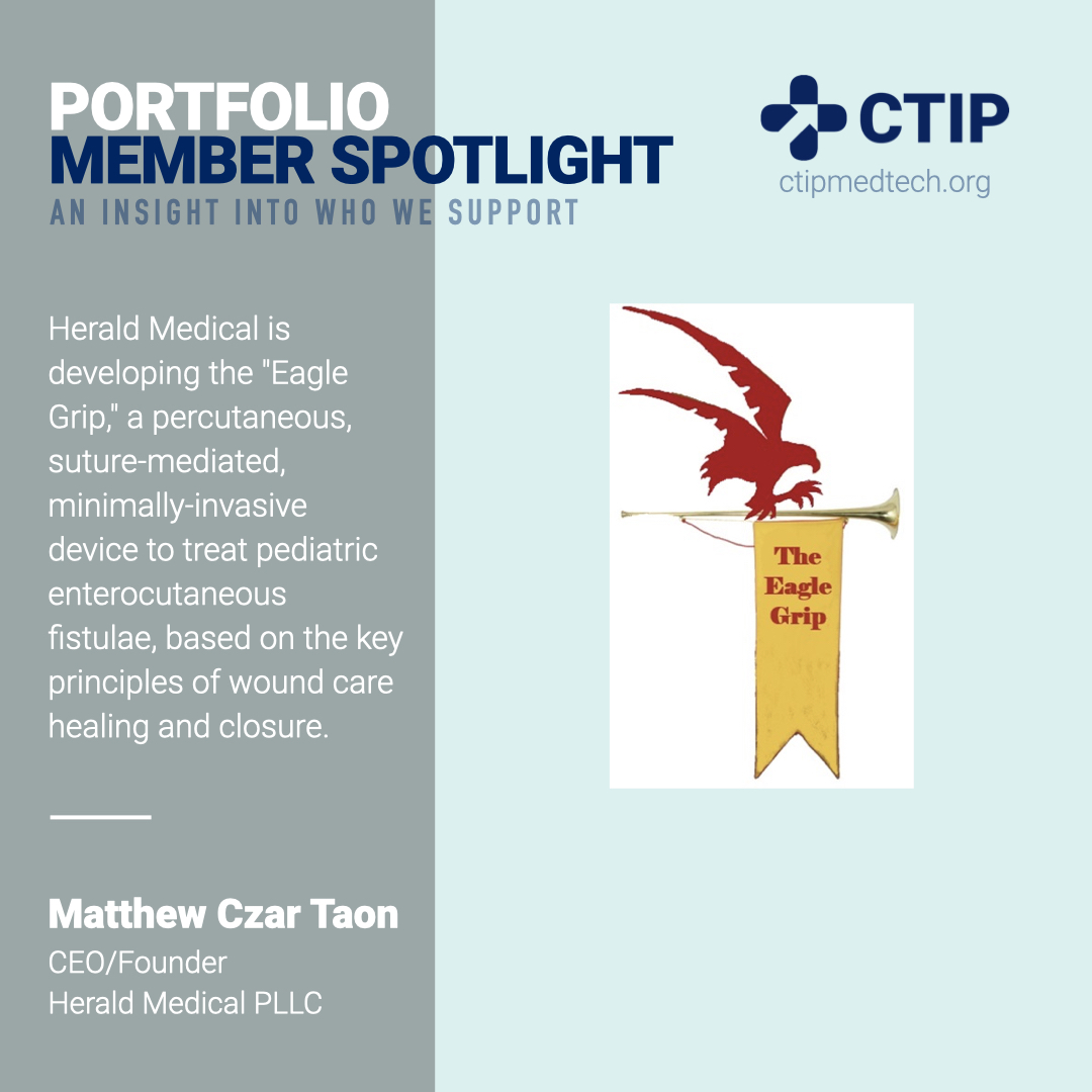 ctipmedtech's tweet photo. We are pleased to share the latest addition to The Consortium for Technology &amp; Innovation in Pediatrics (#CTIP) portfolio, Herald Medical PLLC! 

#medtech #innovation #pediatrics https://t.co/aGk0RziWQv