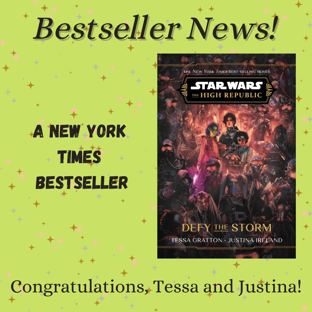 Congratulations to @tessagratton and Justina Ireland for hitting the NYT Bestseller list with DEFY THE STORM!