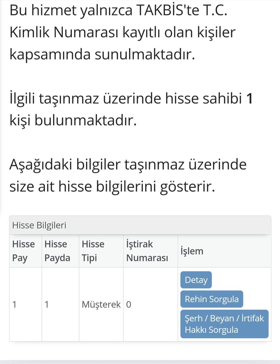 📝 Mülkiyeti bir kişiye ait gayrimenkulün tapu sicili "Müşterek" diye yazıyor.  

📮 Onlarca mesaj var. e-Devlet'te neler oluyor?