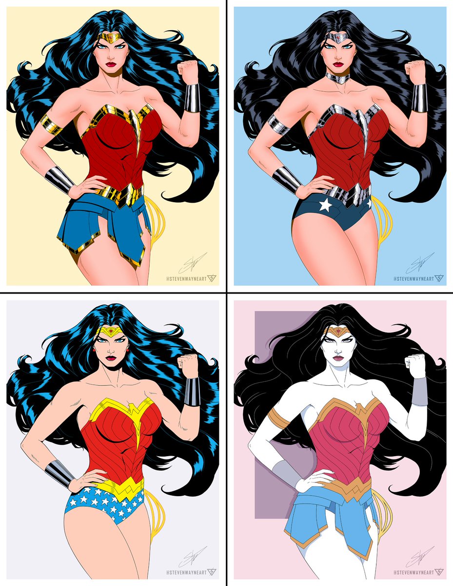 Some variants of my #WonderWoman artwork
