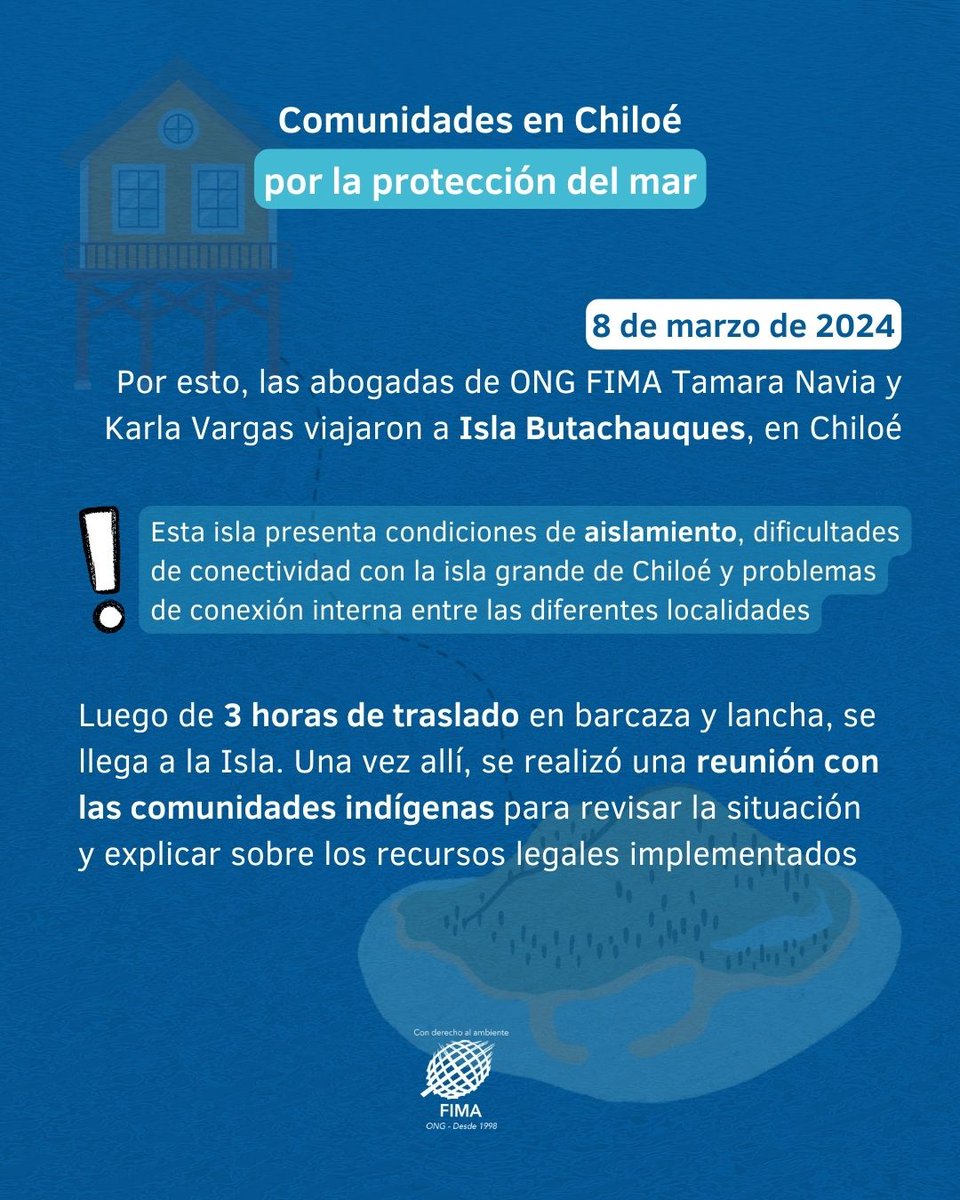 En distintos lugares del 🌎 hay comunidades que persiguen la justicia ambiental ✊🏼

En FIMA tenemos la oportunidad de acompañar a muchas en esta búsqueda ocupando las herramientas con las que disponemos.

Conoce el caso de las comunidades en Chiloé que buscan la protección del 🌊