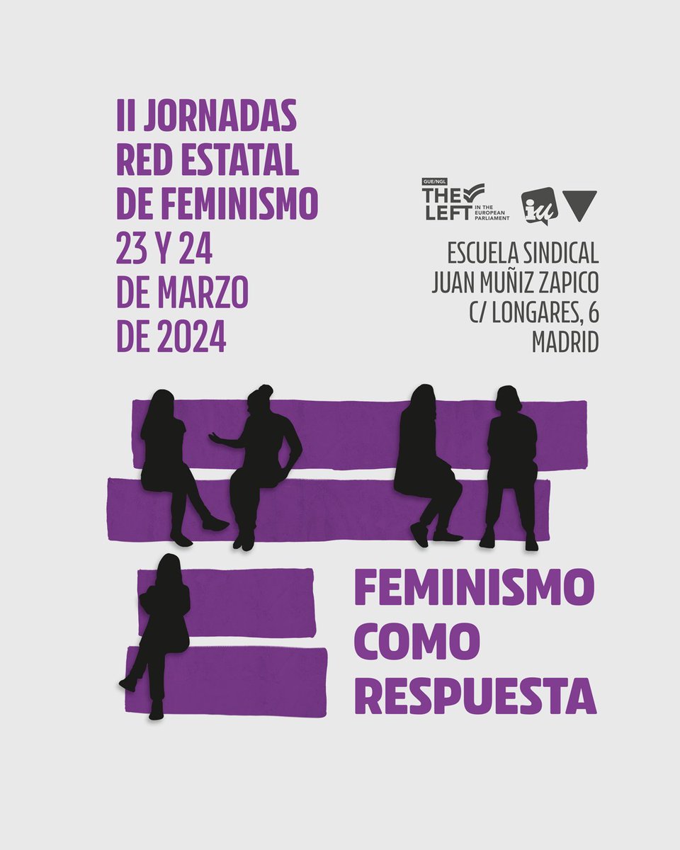 Este fin de semana celebramos nuestras II jornadas estatales bajo el nombre de #FeminismoComoRespuesta juntas durante dos días construiremos feminismo. Participa‼️