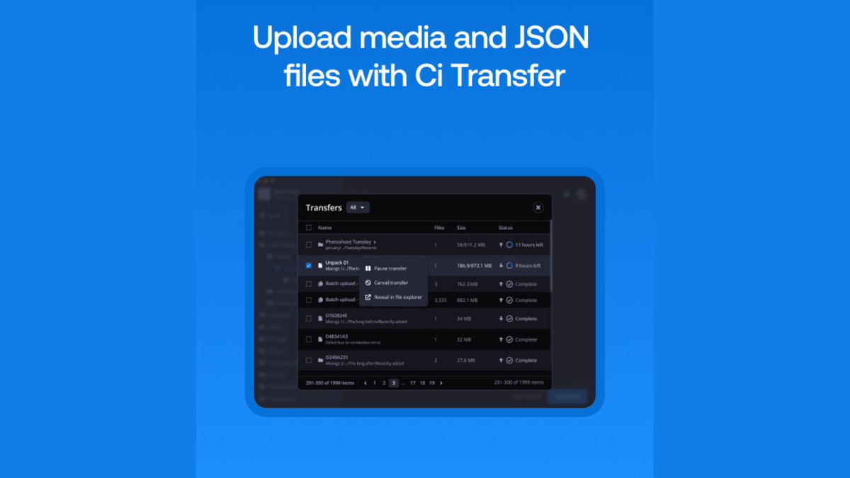 Pro tip: Ci Transfer can be used to ingest sidecar files with your #media! No more memorizing your file’s settings, migration is now hands-free. Bring out your large libraries, migration is simplified without losing any #metadata 🏷️. 

Download here: bit.ly/47OxKXq