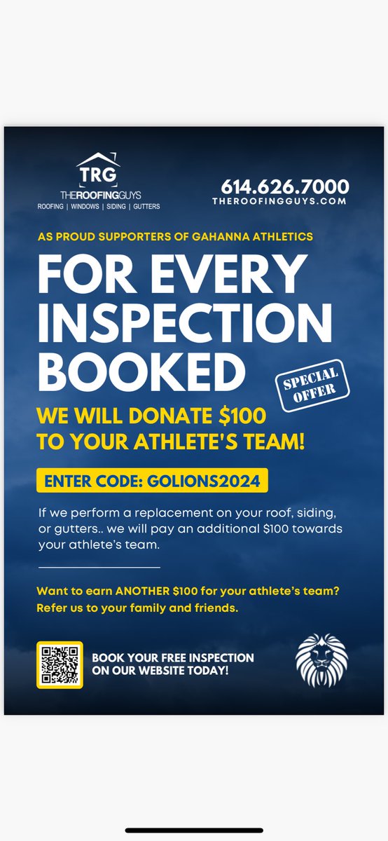 #GoLions2024 #TheRoofingGuys #Gahanna #Community #Athletics #StudentAthletes #Team