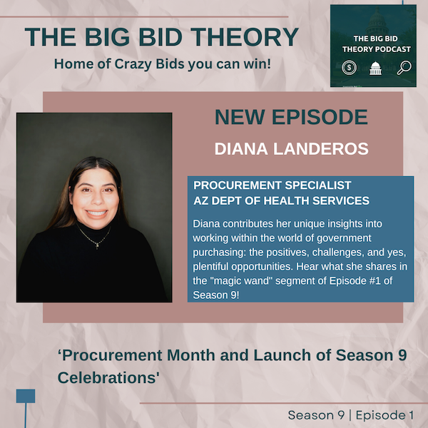 TheBigBidTheory's tweet photo. 🎙️Celebrate Procurement Month with us! Join Diana Landeros from Arizona Dept. of Health Services & @AZNIGP as she discussed government purchasing insights. Don't miss this valuable conversation!
Watch here: https://t.co/86zVAIYgbX
#ProcurementMonth #GovernmentPurchasing 💼 https://t.co/3w88KpCXNm