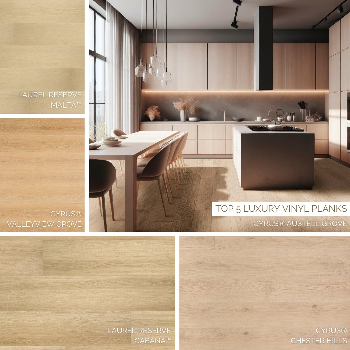 Revamp your floors with our Top 5 Everlife® Luxury Vinyl Planks! 🏡 Waterproof, trendy, and easy to install. Plus, they're durable with a CrystaLux™ Wearlayer. Do you have a favorite color? #LuxuryVinylPlanks #Flooring bit.ly/4cmPXhS