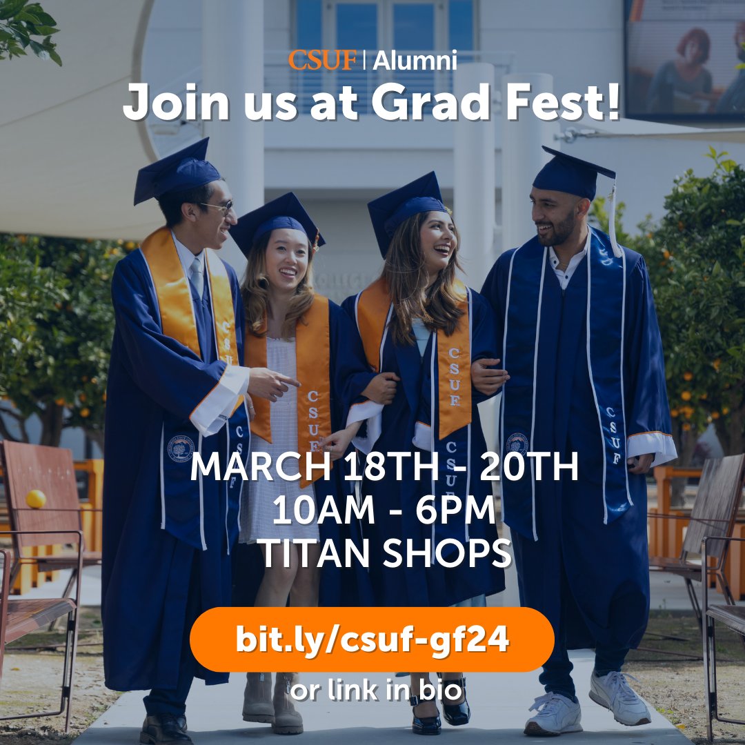 Set your calendars!!! We hope to see you all there!! 🐘

#csuf #csufgrad #csufmshe #impactingthefuture #titansreachhigher