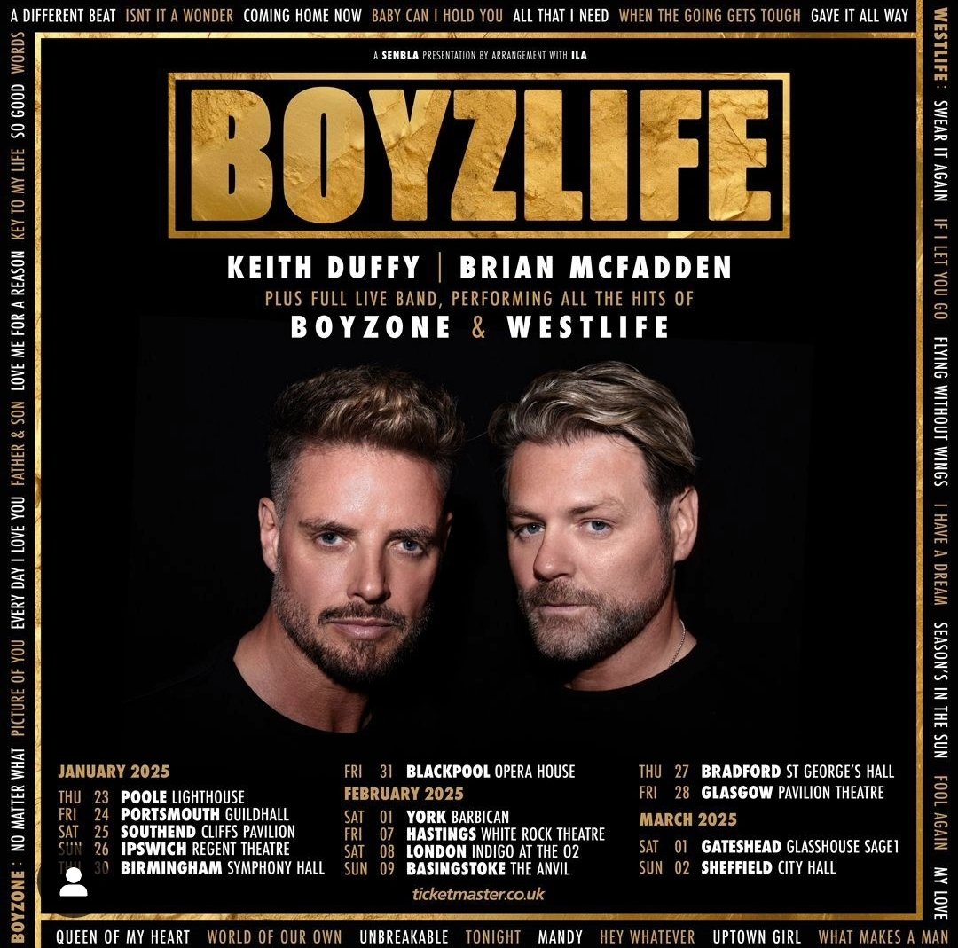Don't miss out! Secure your tickets now for our UK tour and make memories that last a lifetime. We can't wait to see you all there! 🫶🏻 ticketmaster.co.uk/boyzlife-ticke… #BoyzlifeTour #UKTour #LiveMusic #boyzlife #keithduffy #brianmcfadden