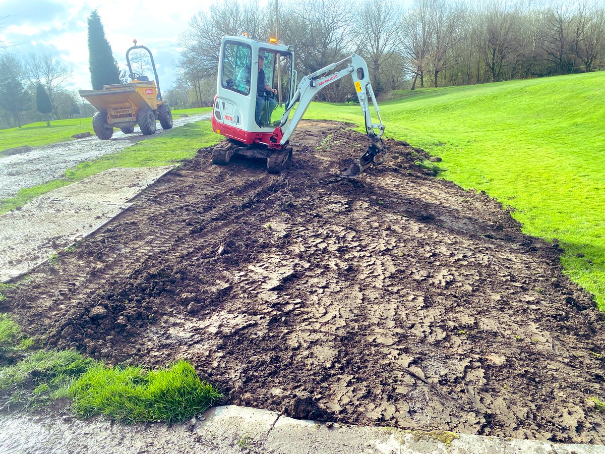 hookes's tweet image. @DiggerduncTPL @DentonGolfClub  improving the banks on the 4th hole.