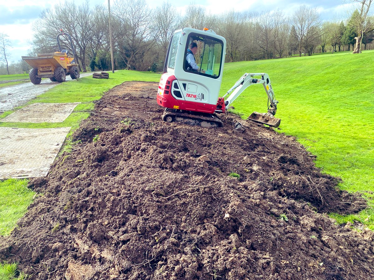 hookes's tweet image. @DiggerduncTPL @DentonGolfClub  improving the banks on the 4th hole.