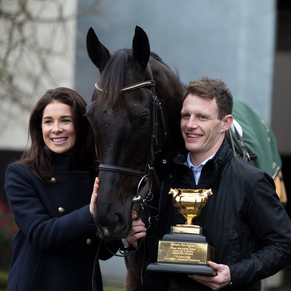 Paul Townend, his partner Sophie and Galopin Des Champs 🤎💛🏆