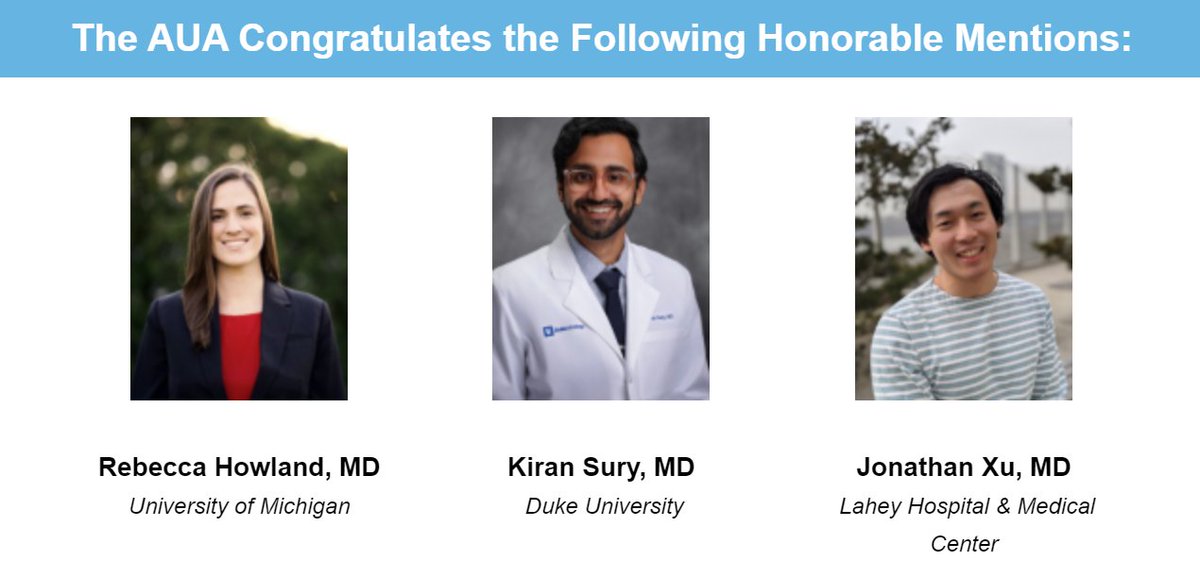 Congratulations to our very own Dr. Jonathan Xu for honorable mention in the @AmerUrological 2024 Residents and Fellows Essay Contest! We're super proud of you 🎉🎊