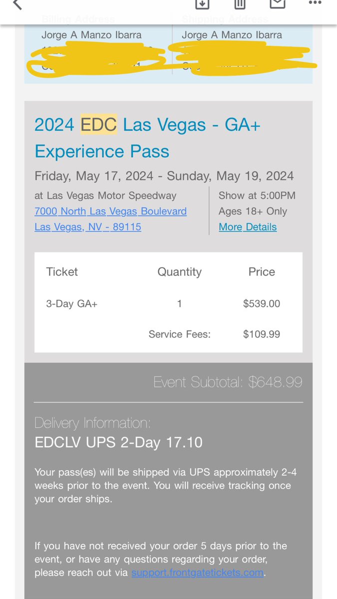 juni0r_101's tweet photo. Heyyy,
I’m selling my GA+ pass for EDC 2024
Dm me for more info. 
I’m in Southern Utah but can mail it with a tracking number or meet up close by if you’re around the area. 
❤️🧡💛💚💙💜 #edc #edc2024 #electricdaisycarnival #Rave #plur #Festivals https://t.co/irMqzFvcsf