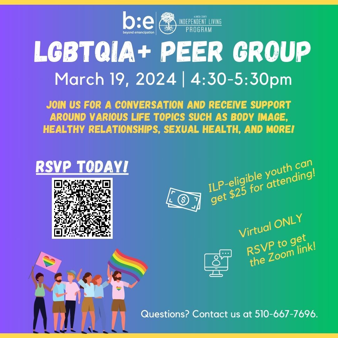 Join us virtually today for conversation and community! This peer group is for ILP-eligible youth and is facilitated by youth advocates from YAP!
#acilp #be4youth #lgbtqia #peergroup #community