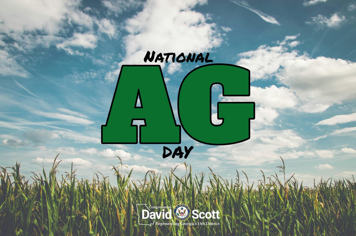 As someone who was born on a farm, I know the importance of our farmers to our food security, our economic security, and our national security. That’s why I am proud to celebrate National AG Day and even prouder to serve as the Ranking Member of the House Ag committee.