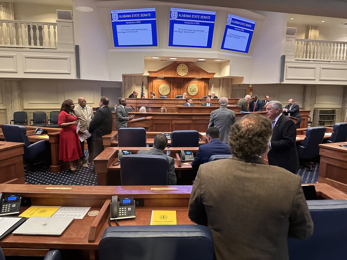 Alabama Senate has gaveled into session for the 16th legislative day following a weeklong spring break. @CapitolJournal #alpolitics