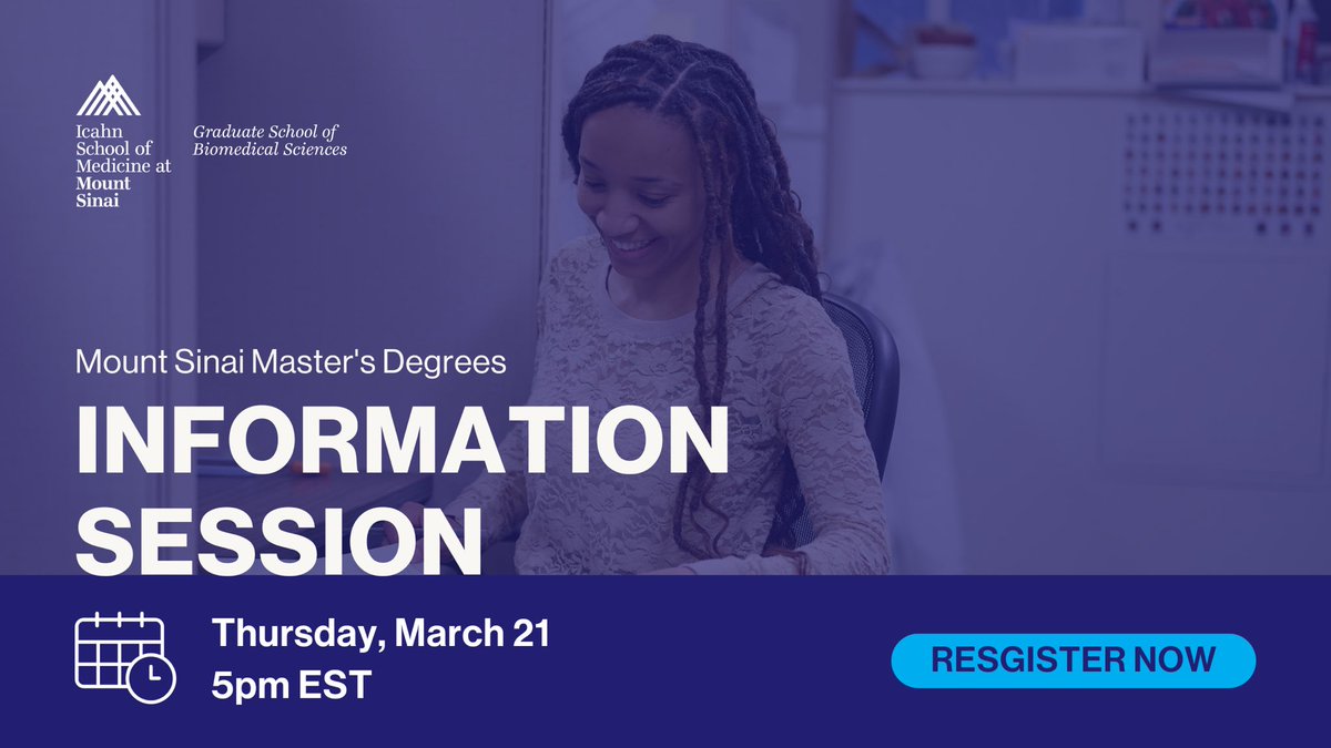 Are you looking to push your career to the next level? Attend our next information session on Thursday, March 21st from 5pm-6pm to learn about our Master’s programs. Register now to see which programs are right for you: mshs.co/4bHxFrp