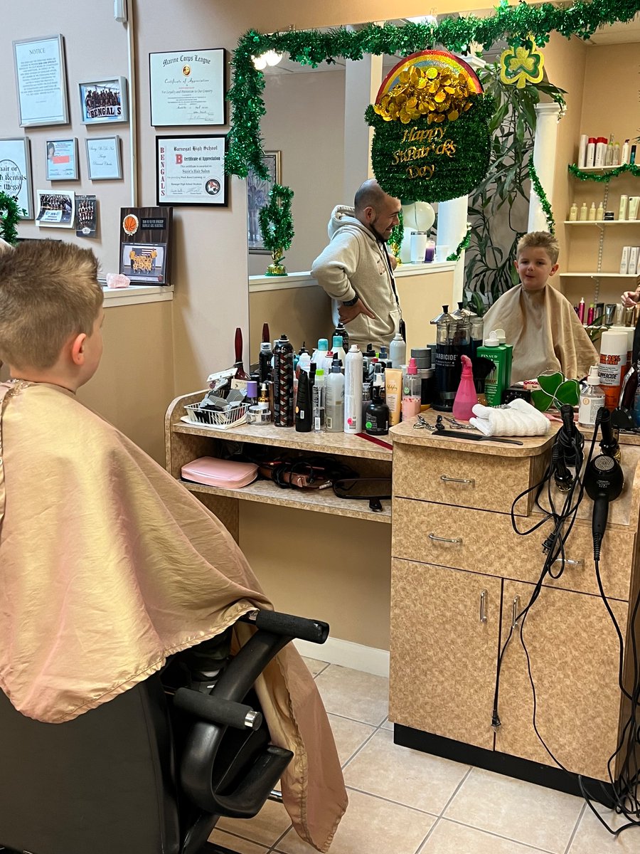 Thank you to Susie’s Hair Salon for giving haircuts to our students today!