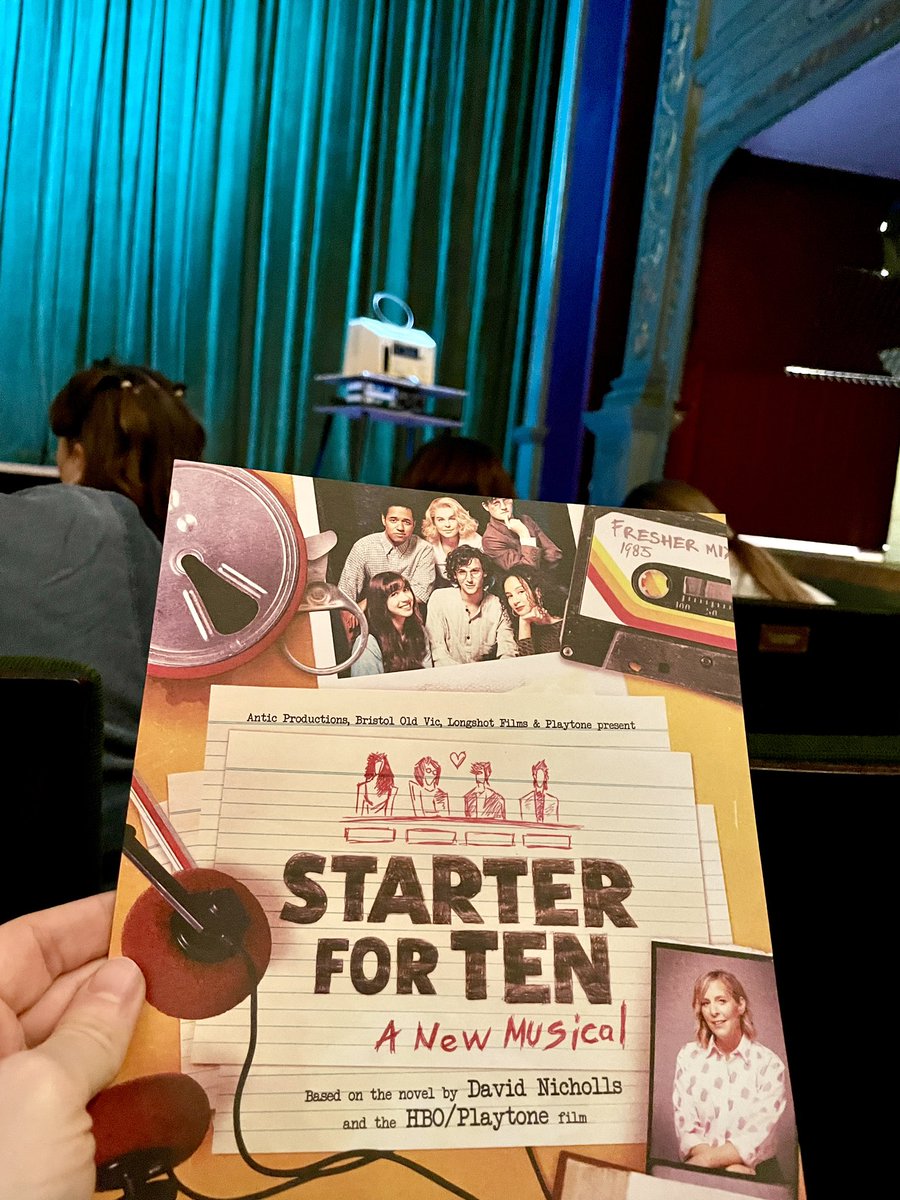 Super excited to see @starterfortenmu at @BristolOldVic tonight - the book that started my love for @DavidNWriter’s work all those years ago 📚💙 Looking forward to it, @nickjbarstow @RoryBea10 #MelGiedroyc 🥰