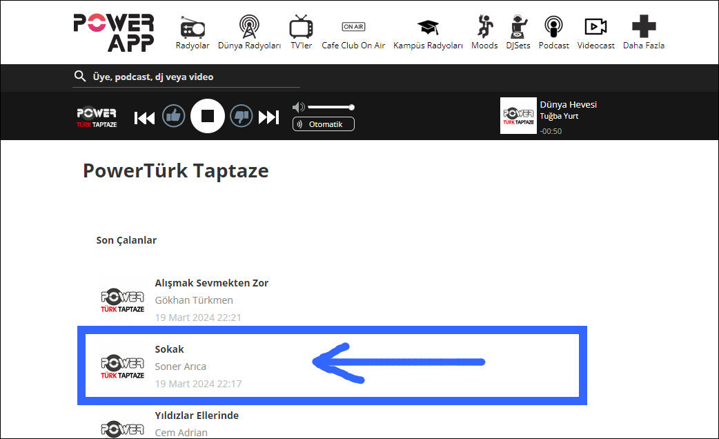 👉 #Sokak 22:17'de #PowerTürk #Taptaze Radyosundaydı @SonerArica 😃 @powerappmusic @PowerturkFM @SAricaMenajer @maksimum_medya @gamzekb @AliBostann @SonerAricaFC 🎵