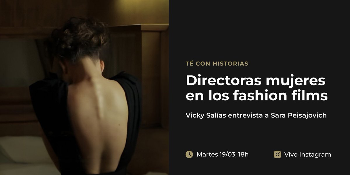 Museo del Traje BA (@museodeltrajeba) on Twitter photo ¡Hoy nos encontramos a tomar el té con <a href="/christafashion/">Vicky Salías</a>!
📽️ En este encuentro, Sara Peisajovich nos invita a analizar la serie "Women Tales", fashion films dirigidos por mujeres para poder hablar sobre la relación de cine y moda.
⏰ 18hs
📲 En vivo desde nuestro Instagram ¡Hoy nos encontramos a tomar el té con <a href="/christafashion/">Vicky Salías</a>!
📽️ En este encuentro, Sara Peisajovich nos invita a analizar la serie "Women Tales", fashion films dirigidos por mujeres para poder hablar sobre la relación de cine y moda.
⏰ 18hs
📲 En vivo desde nuestro Instagram