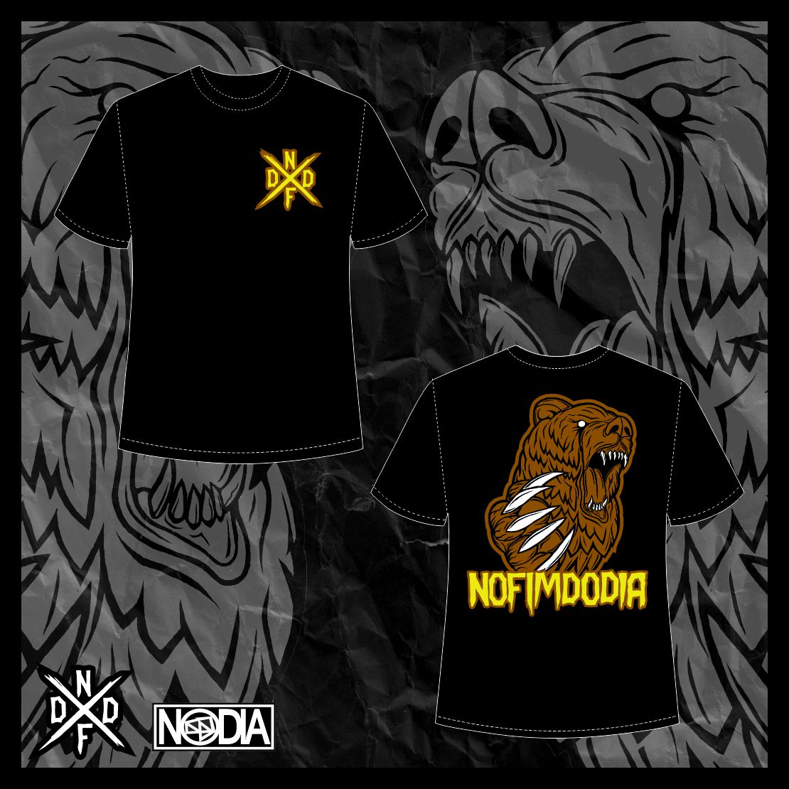A outra novidade é esse merch lindo em collab com a Nodia. Quer garantir o seu? Corre no Instagram da banda e manda uma mensagem.