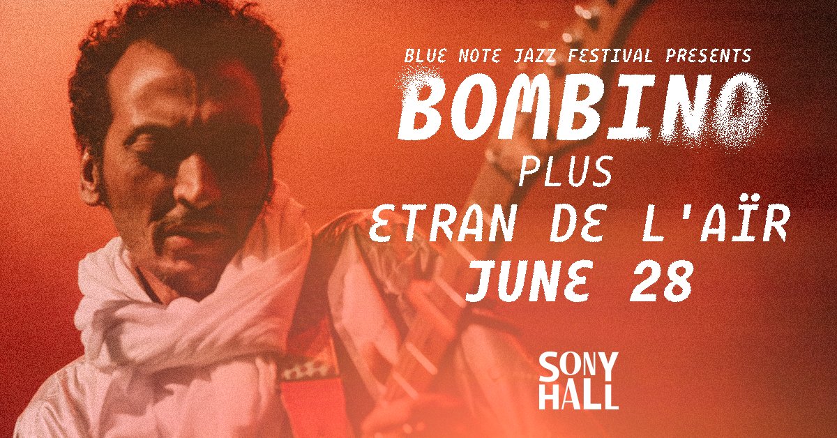 New York City - I'm coming to <a href="/SonyHall/">Sony Hall</a> on June 28th as part of the Blue Note Jazz Festival!

My friends <a href="/EtrandeLAir/">Etran de L'Aïr</a> will be opening the show!

#NYC #livemusic 

Tickets: 
ticketweb.com/event/bombino-…