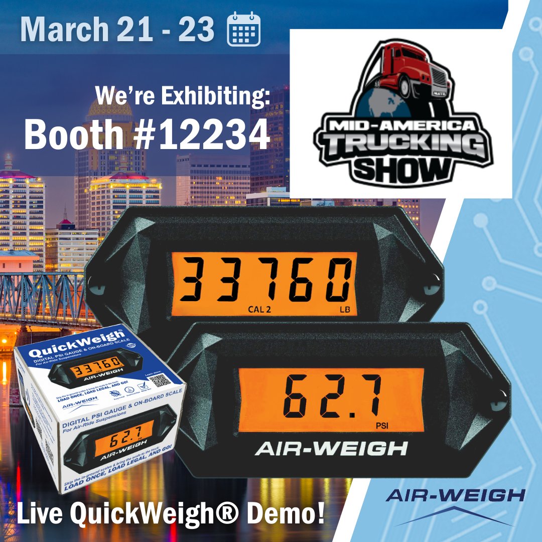 Want to slash your operation costs? Stop by booth #12234 at #MATS2024 to discover how on-board scales let you stop the guesswork. No more under or overloading! With QuickWeigh®, know your weights with accuracy in real-time while skipping the in-ground scales.