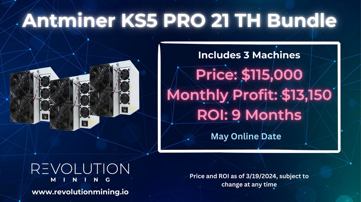 Exciting news! Introducing our new ASIC bundles for Bitcoin and Kaspa mining! 🚀 Limited time offer, don't miss out. Check out our bundles under the "Specials" tab on our website. Link in bio.