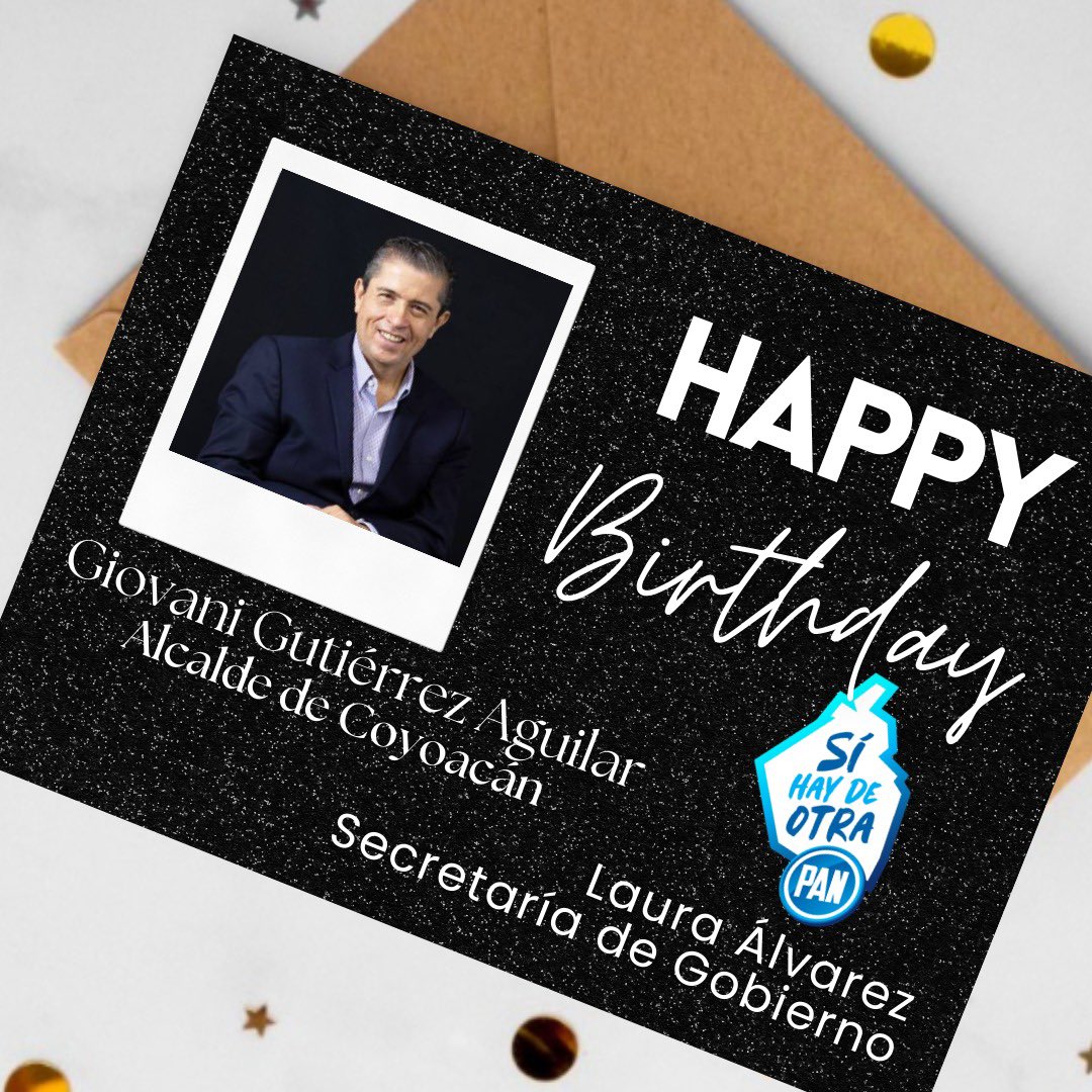 Sistema PAN CDMX (@sistemapancdmx) on Twitter photo Hoy le deseamos un muy feliz cumpleaños a nuestro Alcalde en Coyoacán <a href="/giogutierrezag/">Giovani Gutiérrez</a> 🎂
Esperamos que sea un extraordinario día en compañía de tus seres queridos ¡Un fuerte abrazo! 🎉 Hoy le deseamos un muy feliz cumpleaños a nuestro Alcalde en Coyoacán <a href="/giogutierrezag/">Giovani Gutiérrez</a> 🎂
Esperamos que sea un extraordinario día en compañía de tus seres queridos ¡Un fuerte abrazo! 🎉