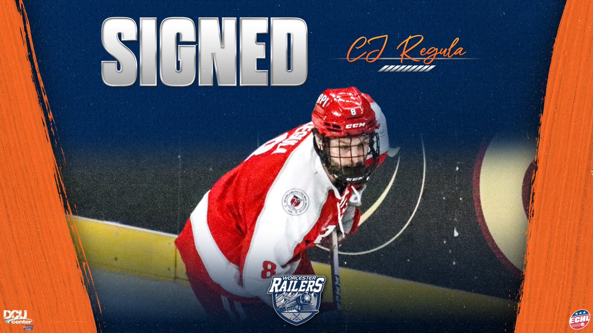PLAYER SIGNING | ✍️ The Worcester Railers have signed defenseman CJ Regula to an ECHL contract. Welcome to Worcester, CJ! Read more on Regula’s signing here: tinyurl.com/4w85nhhn #RailersHC