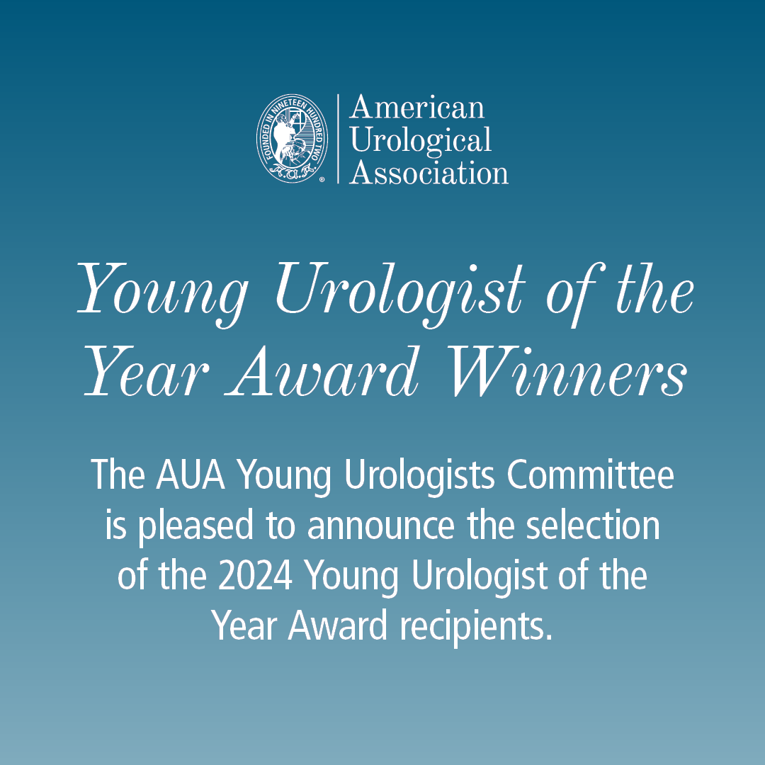 AmerUrological's tweet image. The AUA Young Urologists Committee is pleased to announce the selection of the 2024 Young Urologist of the Year Award recipients!🎉

Congratulations to the 2024 winners!
➡️bit.ly/490Xi3Y

#YoungUro #AUA #Urology