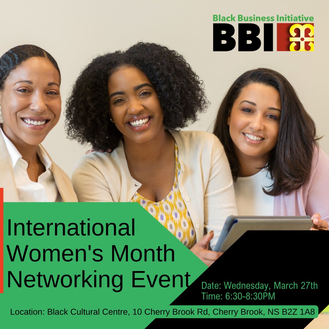 Join BBI for an evening of connection and inspiration as we celebrate and support Black women-owned businesses across Atlantic Canada at our International Women's Month Networking Event. Register here: eventbrite.ca/e/866628498167… #networking #Paneldiscusion #halifax #event