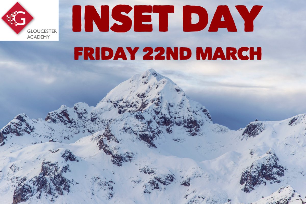 A reminder Friday 22nd March will be an INSET day and therefore pupils will not be at school unless they have been invited for a GCSE coursework session. @GreenshawTrust