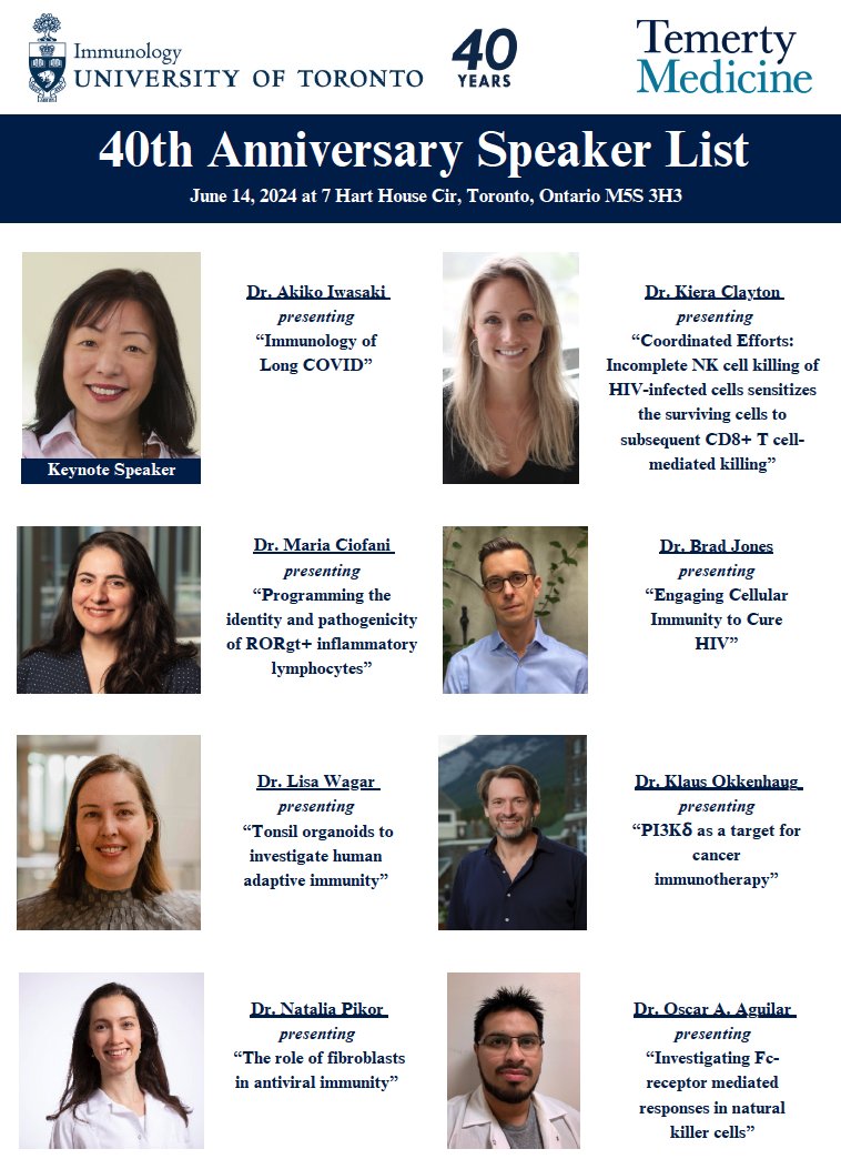 Calling all @UofT Immunologists. Consider joining us for this event. It's going to be awesome. Register here: my.alumni.utoronto.ca/s/731/form-bla…. Friends please re-post!