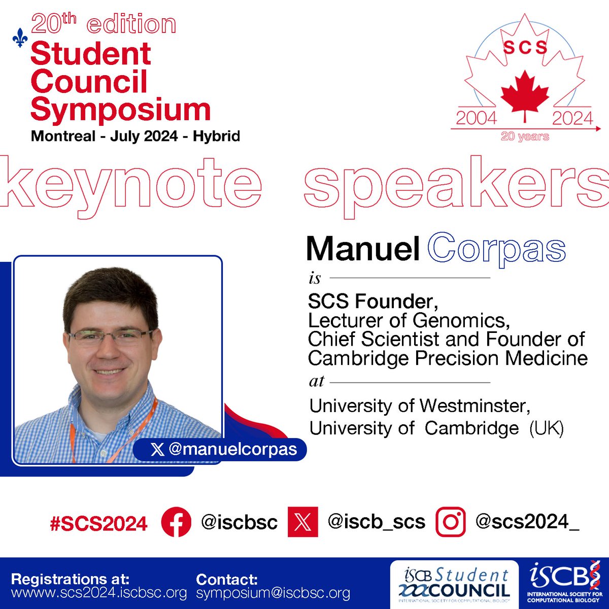 SCS2025 (@iscb_scs) on Twitter photo 🚨Our first keynote speaker Manuel Corpas <a href="/manuelcorpas/">Manuel Corpas</a> will talk about
“A scientific career shaped by the Student Council"
Manuel will delve into the origins of the Student Council and elucidate how his journey with the council has profoundly influenced his career trajectory 🚨Our first keynote speaker Manuel Corpas <a href="/manuelcorpas/">Manuel Corpas</a> will talk about
“A scientific career shaped by the Student Council"
Manuel will delve into the origins of the Student Council and elucidate how his journey with the council has profoundly influenced his career trajectory
