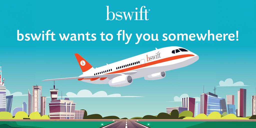 bswiftbenefits's tweet image. Cure your travel bug with bswift! ✈️ Dreaming of tropical beaches 🏝️ or bustling cityscapes? 🏙️ We can help! Visit bswift at booth #18 and enter to win flight vouchers. You deserve a break. Work less, wander more. #TCBEHC #HRTech