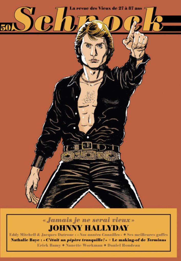 ElSenorFlipper's tweet photo. Hâte de lire le prochain #Schnock sur #JohnnyHallyday qui sortira le 27 mars prochain 👍
@SchnockRevue #Alister @davidhallyday https://t.co/XNLJsLLBwM