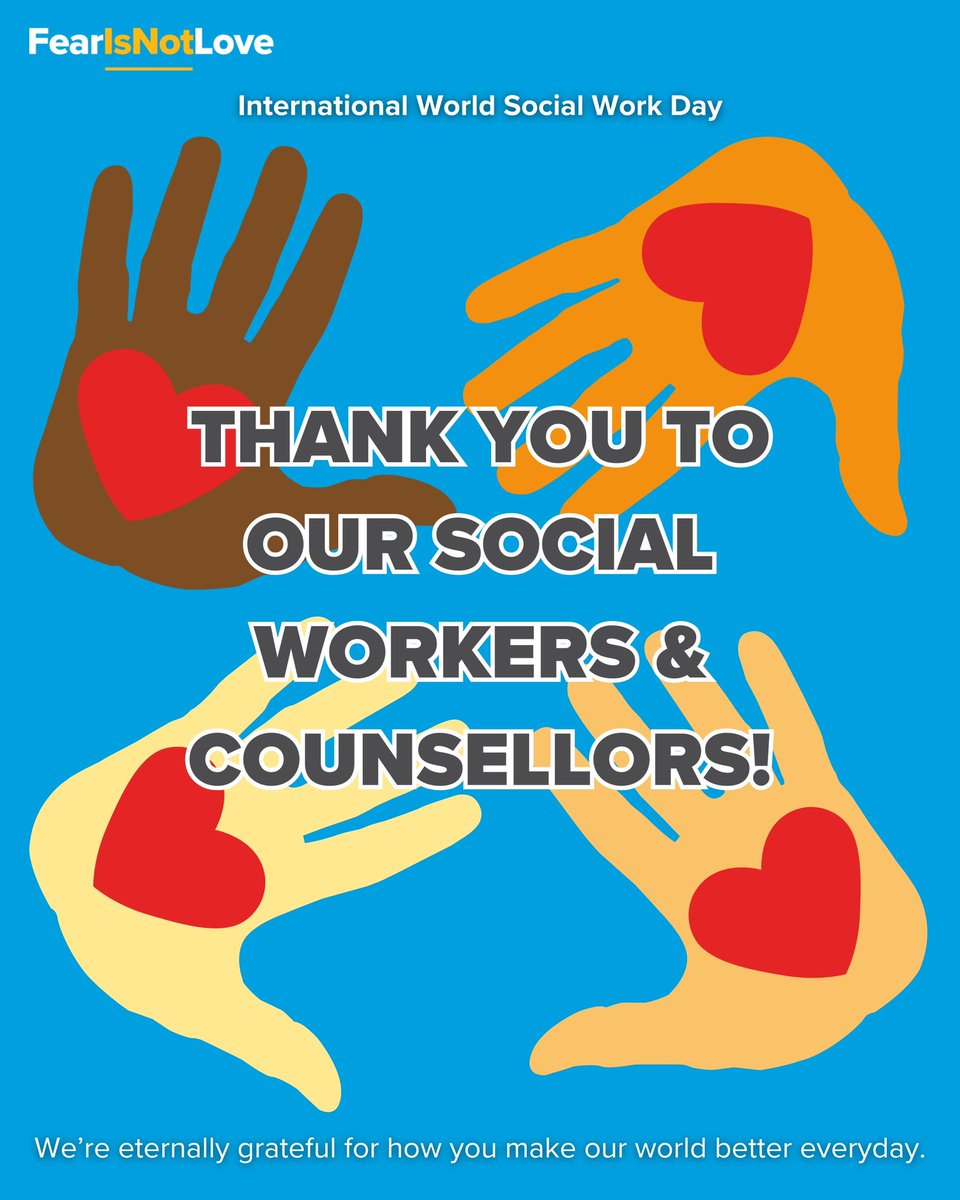 fear_isnotlove's tweet photo. We’re thankful everyday, but especially today on World Social Work Day, for all our phenomenal social workers and counsellors who work hard to serve our community and provide direct support to our clients. Thank you for your hearts of pure gold! 💜
#FearIsNotLove #WSWD2024 https://t.co/spX6rHhsxx