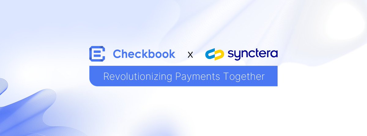 Exciting times! 🚀 @Checkbook & @Synctera are joining forces to simplify payments for businesses! 🤝💼 Fast, flexible, and user-friendly options are on the horizon. Stay tuned for a game-changing experience! #Fintech #PaymentSolutions Click to read more!…