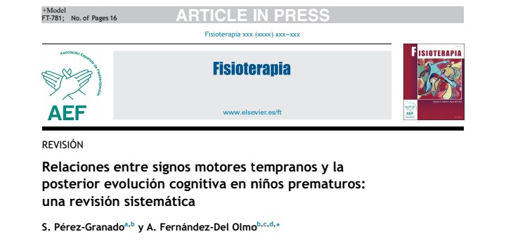 Por fin publicada esta revisión sistemática q busca la evidencia existente sobre la relación de signos motores tempranos y la posterior evolución cognitivo.  En este enlace estará en abierto los próximos 50 días authors.elsevier.com/a/1inUym6gAawrf

#nosolohagovideos