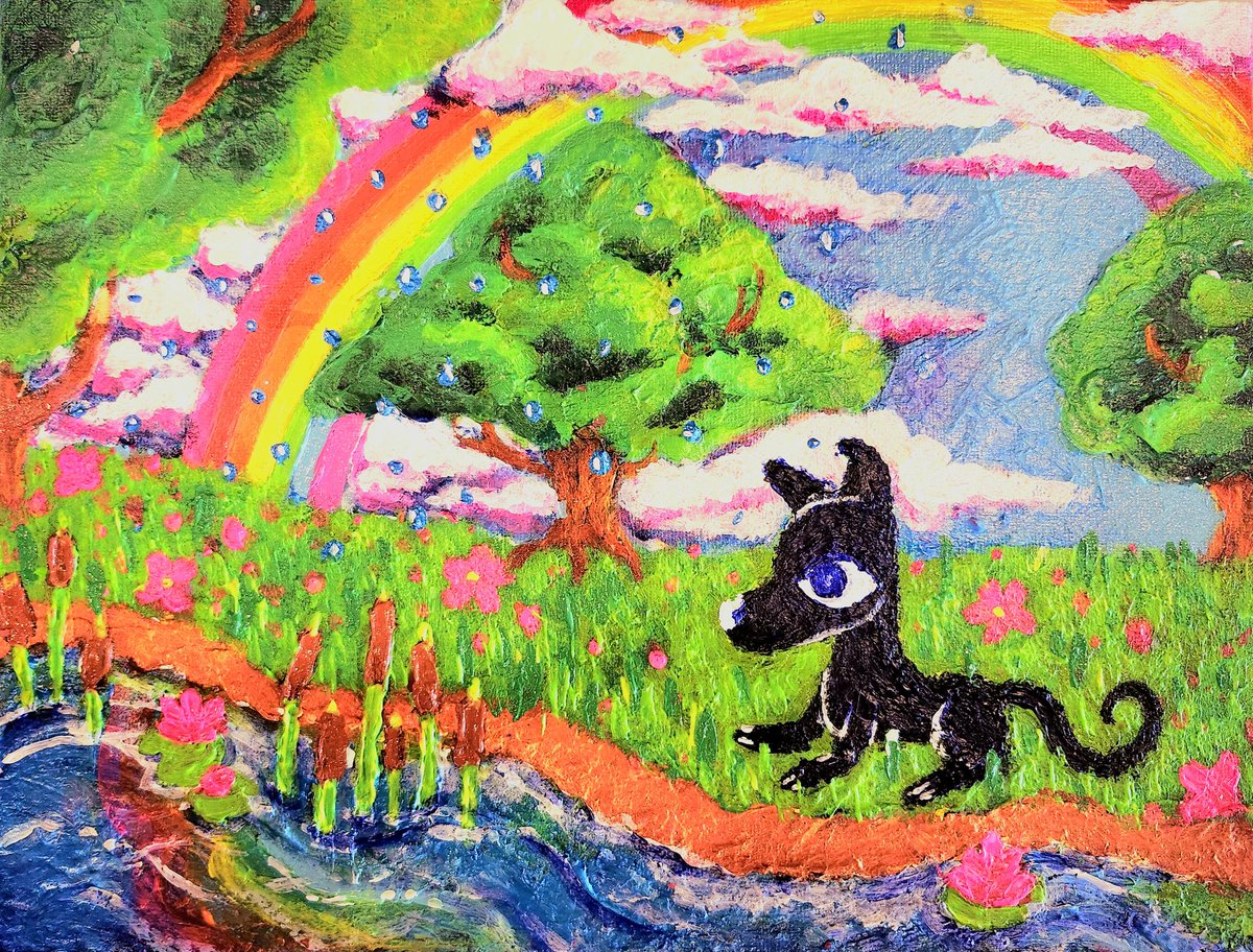 Another painting.

"i weathered the storm, and it was beautiful", 2024, acrylic on canvas
