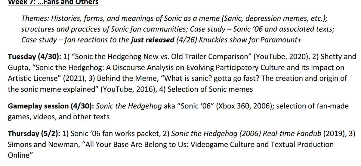 nebuloous's tweet photo. @SnapsCube I need y'all to know that the sonic fandub is in my syllabus https://t.co/7R74eJqyh0