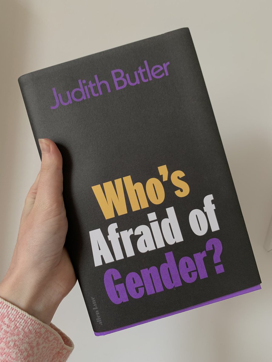 Very! excited! that this is publishing this week 👀 💜 #judithbutler #whosafraidofgender