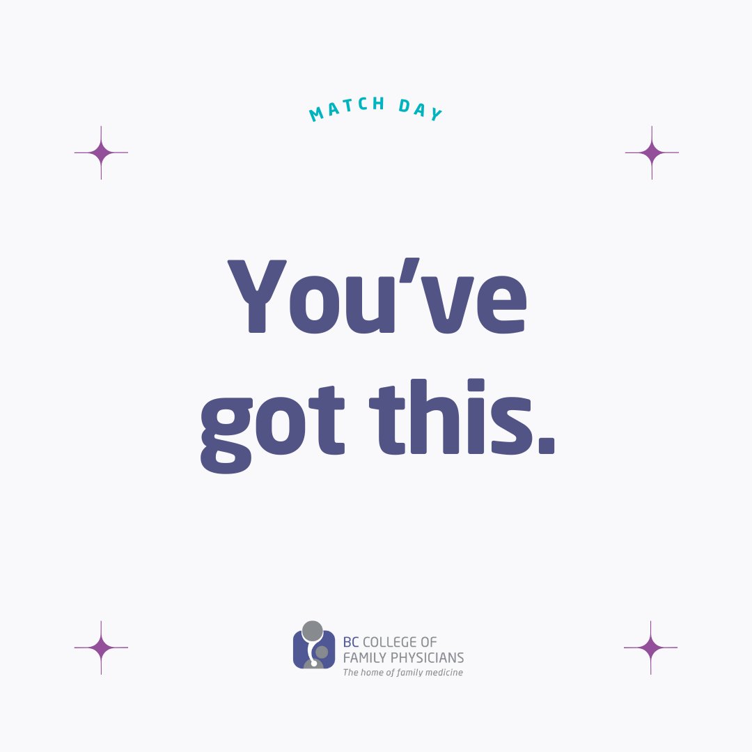 To all the students and IMGs awaiting their @CaRMS_CA results today: You've got this!✨ We are so grateful that you've stepped up and chosen this unique specialty - you are the foundation of our health care system and deeply valued by all. #FamilyMedicine #CaRMSMatch