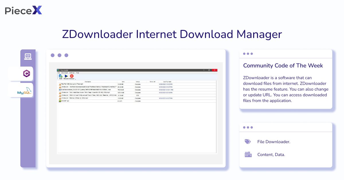 piecex_com's tweet image. Meet ZDownloader! 🚀 

A powerful software for hassle-free internet file downloads. With resume feature, URL updates, and easy file access, it&apos;s your go-to solution for efficient downloads. 

Free this week!
hubs.li/Q02pY75Q0

#ZDownloader #DownloadManager